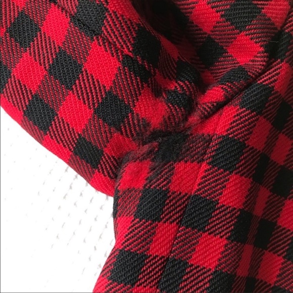 🌲 Vintage Wool Red & Black Check / Plaid Blazer - Picture 10 of 13